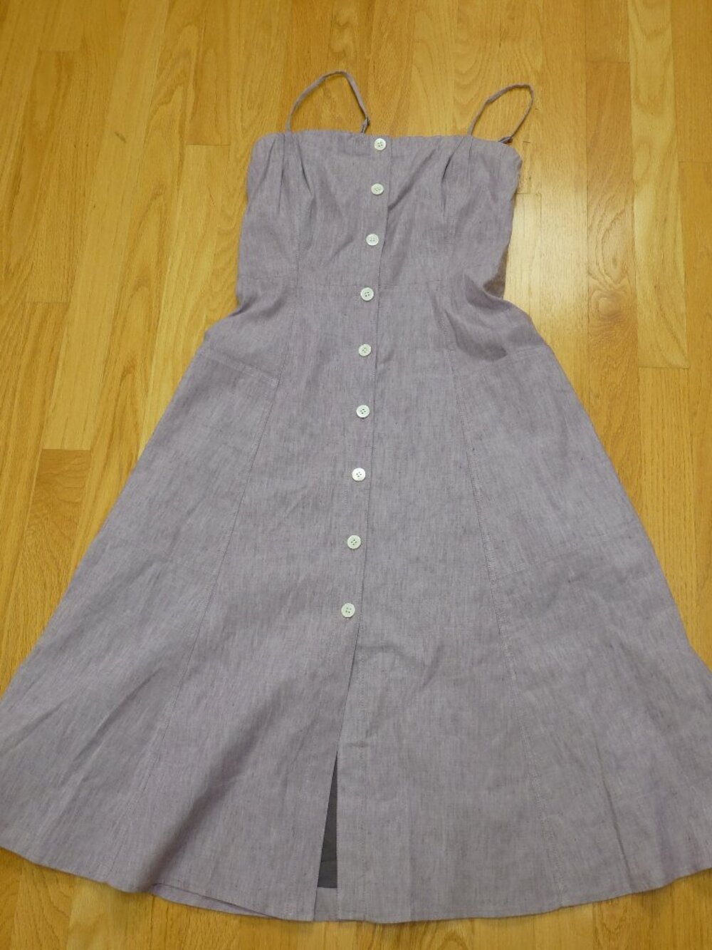 Theory Kayleigh Dress Orchid Melange Soft Crunch size 0 Feminine Linen blend